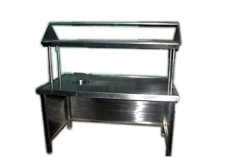 Dish Table With Glass Rack